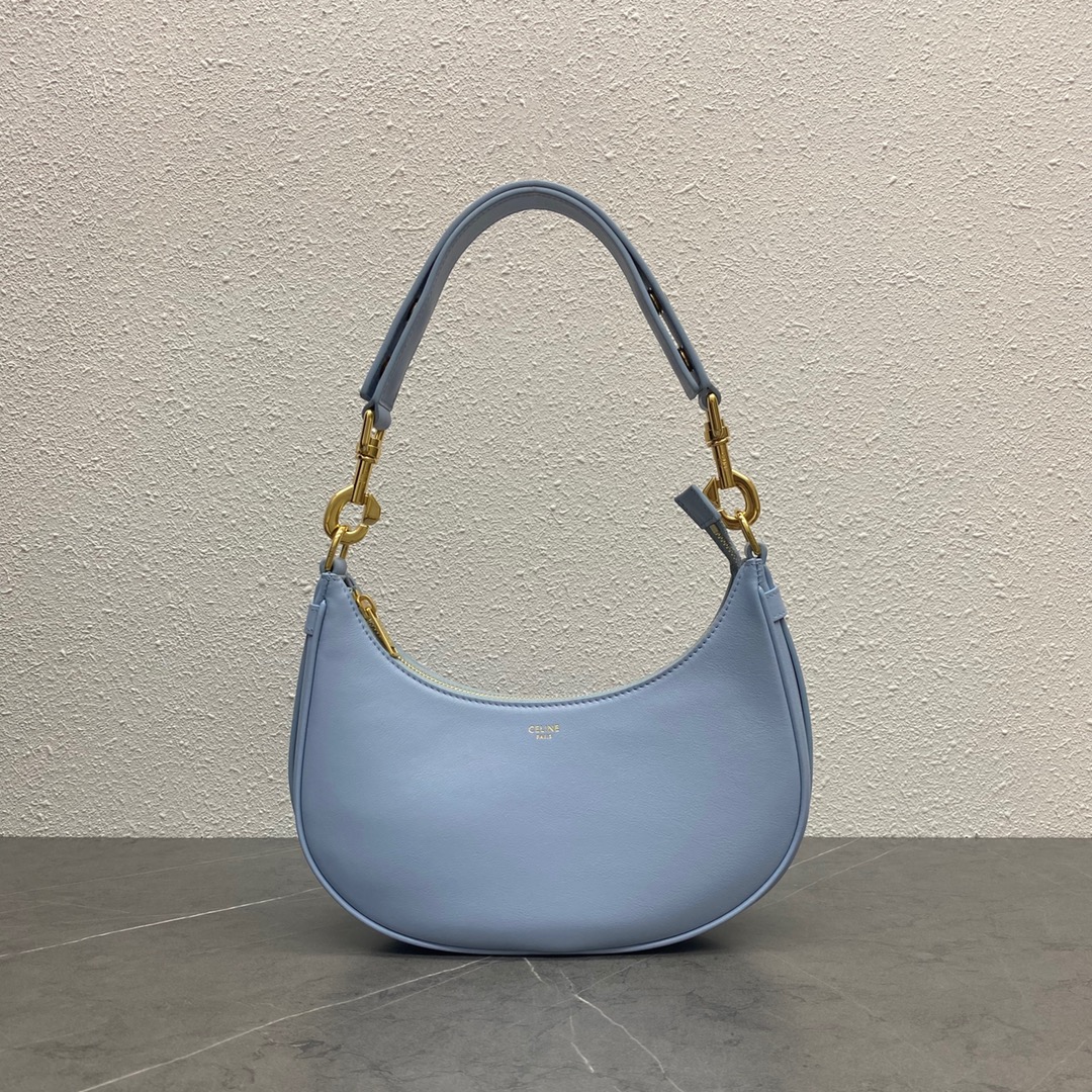 Celine Medium Ava Strap Bag In Smooth Calfskin Shoulder Bag Blue 196923